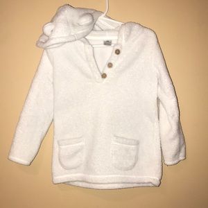 Warm hoodie sweatshirt 4T with Teddy bear ears